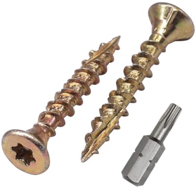 100 stuks houtschroeven 3,5 x 25 mm met verzonken kop, verzinkt staal