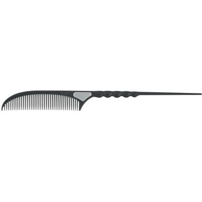 Sibel Carbon Staartkam Zwart 22cm