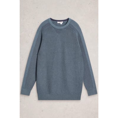 White Stuff Pentire Crew Dusty Blue Taglia: L | Maglioni a maglia Outlet | Uomo | Blu