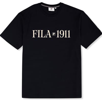FILA Vinci Relaxed Graphic T-shirt Black Taglia: S | T-shirt stampate Outlet | Uomo | Nero