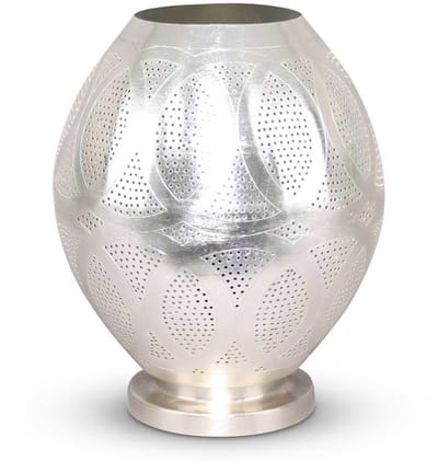 Safaary - Oosterse Tafellamp Meryama Zilver Ø 26 x 32cm