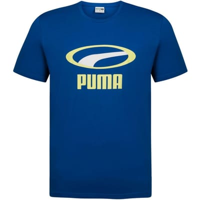Puma XTG Graphic Heren Tee Casual Merk-T-shirt Blauw Top 595663 73