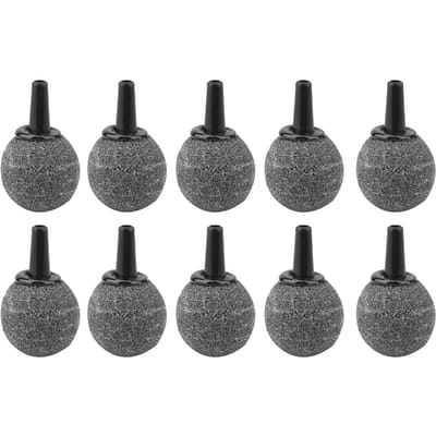 10pcs Pierre à Bulles d'Air Oxygène Motif Calebasse Durable pour Aquarium gray