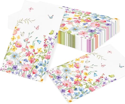 wildebloemen servetten vlinderservetten theepartyservetten partydécor - ShopVlot