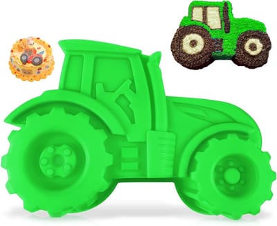 Siliconen 3D Tractor Bakvorm voor Taart, Brood en Chocolade - Ideaal voor Desserts en Pudding, Groen