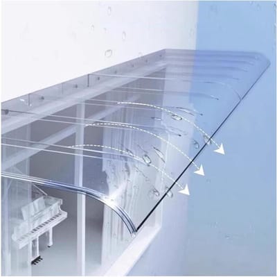 Deur Luifel - Overkapping Regen - Bescherming Buiten - UV Bestendig Polycarbonaat - 50 x 80cm - Transparant