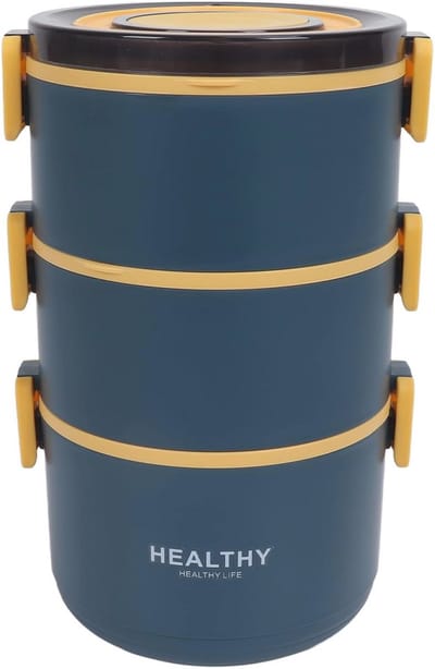 Thermische Lunchbox met Drie Lagen - Lekvrije Vacuümgeïsoleerde Lunchcontainer