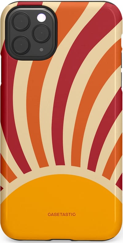 Casetastic Hoesje Geschikt voor Apple iPhone 11 Pro Max - Stijlvolle Beschermende Duo-layer Case - Retro zomer
