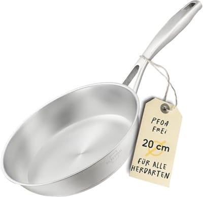 Roestvrij Stalen Braadpan voor Inductie - Professionele 20 cm