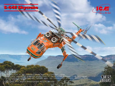 ICM Modelbouwpakket Helikopters - 53058 Sikorsky S-64 Skycrane - Amerikaanse Transporthelikopter Plastic - 1:35 - Modelbouw