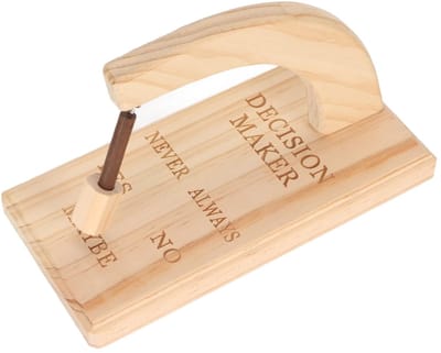 Dailygoods- Beslisser Houten Magnetische Selector - Ja/Nee/Misschien/Altijd/Nooit Antwoorden - Duurzaam Eikenhout - Innovatieve Besluitvorming - Elegante Afwerking - Besluitvormer