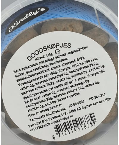 Kindly's Doodskopjes - 12 x 125 gr - Voordeelverpakking