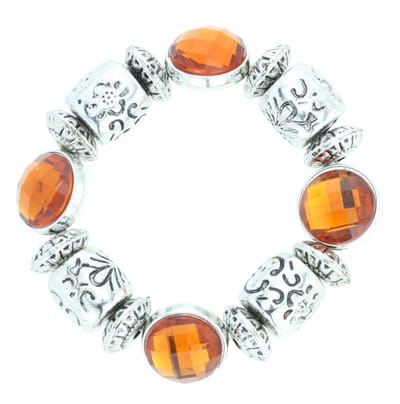 Behave - Armband dames - Vintage stijl met bruine stenen - Najaarstrend