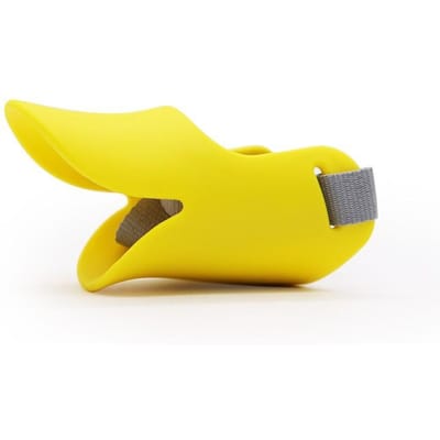Hond Silicone Eend Snorren Verstelbaar Anti-bijt Anti-blaffen Mondkap Zacht Veiligheid Huisdier Mondstuk Voor Kleine Middelgrote Grote Rassen (YELLOW,S)