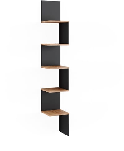 Vicco Paolo Hoekplank – 28 x 175.4 cm met 5 compartimenten Antraciet