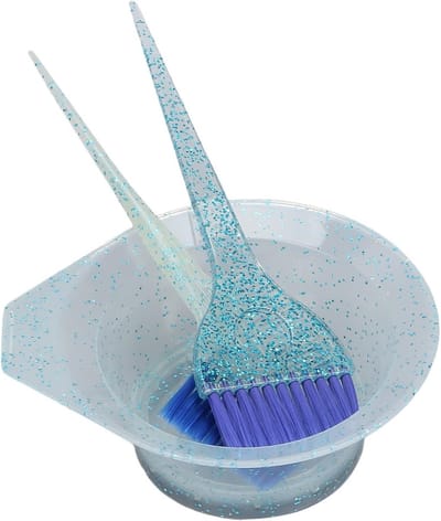 3-delige Haarverf Kwast en Kom Set, Professionele Kleur Kam en Verf Gereedschap voor Thuisgebruik en Kapperszaken (Blauw)
