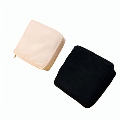 Opbergtasjes — 2 pack — Organizer-tasjes — Toilet- & make-uptasjes — Stijlvol, compact, praktisch en minimalistisch design — Ideaal voor het opbergen van maandverband, tampons, menstruatieondergoed, enz. — Afmetingen: 12 x 12 x 4 cm