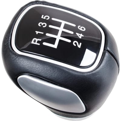 Modecar - Chevrolet Serie - Schakelpookknop - Zwart Kunstleer - Silver Accenten