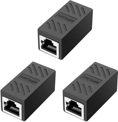 Dailygoody - Ethernet Coupler - RJ45 Connector - Vrouwelijk naar Vrouwelijk - 3-Pack - Cat7 Cat6 Cat5e - Geschikt voor netwerken - Compact
