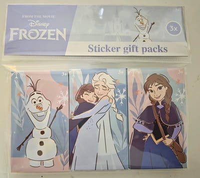 Disney Frozen - Elsa Anna Olaf - 3 pocket uitdeel doosjes stickers - 3-delig - traktatie - uitdeelcadeautjes
