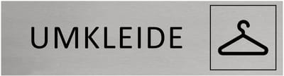 CombiCraft Aluminium Deurbordje "Umkleide " 165x45mm met tape