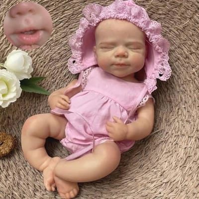 Realistische 33 cm Siliconen Reborn Babypop voor Peuters - Handbeschilderd en Levensgetrouw