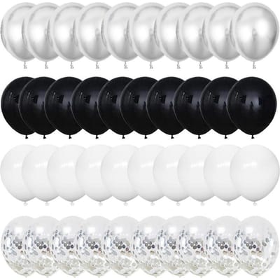 40 pièces 12 pouces Ballons Latex Confettis Mélangés Or Rose Fond Décoration Anniversaire Mariage Enterrement de Vie de Jeune Fille Anniversaire Adulte