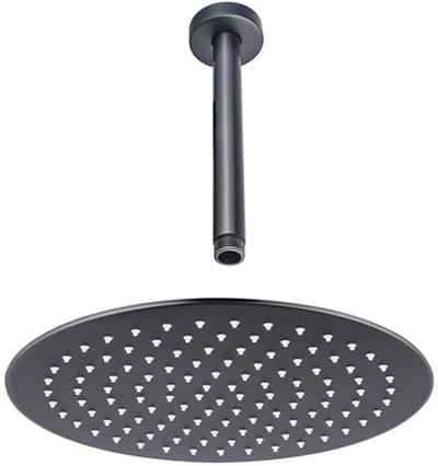 FugaFlow Eccelente Acces Hoofddouche - 25cm - rond - plafondarm 20cm - Geborsteld Gunmetal PVD pvd