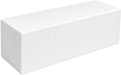 Piepschuim vormen - baksteen - 1x - 30 x 10 x 10 cm - styropor hobby / DIY vorm - basis knutselfiguren