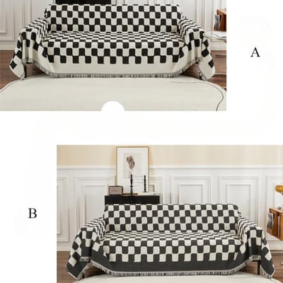 Schots geruit Sofa Kussenhoes Antislip Winter All-inclusive Ultradik Plaid High-end Huishouden Vierseizoenen Voorzijde AB Zijde Dubbel gebruik Sofa Handdoek 180*130cm
