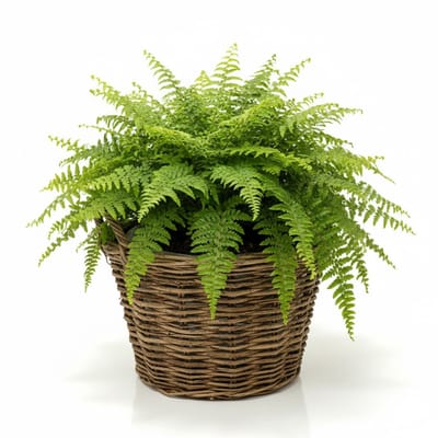 VD Leeden Plantenmand Twijg - rond - bruin - 35 x 25 cm - rotan - gevlochten riet - bloempot