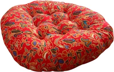 Ronde Vloerkussen Kussen Verdikt Tatami Yoga Meditatie Zitkussen Kantoor Slaapmat - Comfortabel Kussen voor Meditatie en Ontspanning - Rood