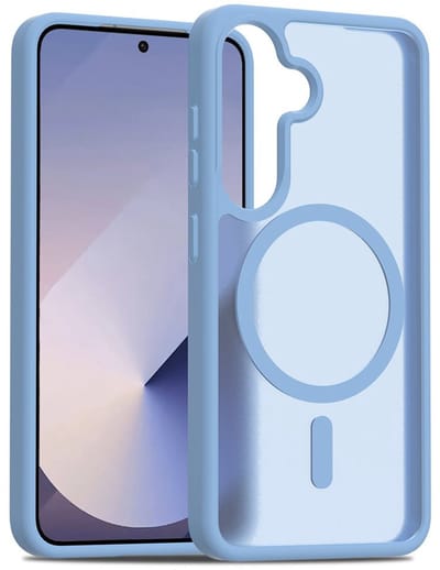 Solidenz Hoesje - Geschikt voor Samsung Galaxy S25 / S24 - FrostMag Backcover geschikt voor MagSafe - Sierra Blauw