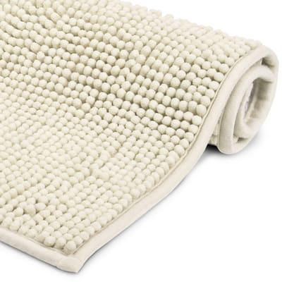 Beautissu Badmat Antislip 70x100cm Beaumare WR - Douchemat Creme Badmat - WC Tapijt, Vloermat voor Douche of Badkamer
