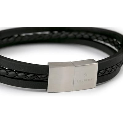 Paul McNeal MB0003SB Lederen Armband Lengte 21cm
