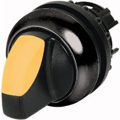 Eaton 216830 M22S-WRLK-Y Keuzetoets Kunststof frontring Knevel Zwart 1 stuk(s) Piece