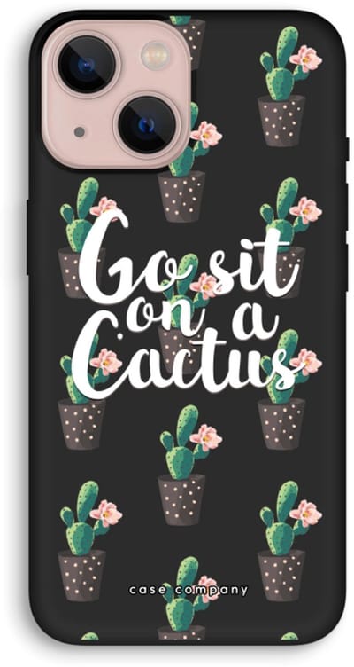 Case Company® - Hoesje geschikt voor iPhone 13 mini hoesje - Cactus quote - Biologisch Afbreekbaar Telefoonhoesje - Bescherming alle Kanten en Schermrand