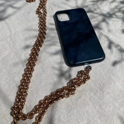 Pat's Jewels Telefoonkoord - Telefoon - Telefoonketting - Gouden schakels - Lang model - Goud