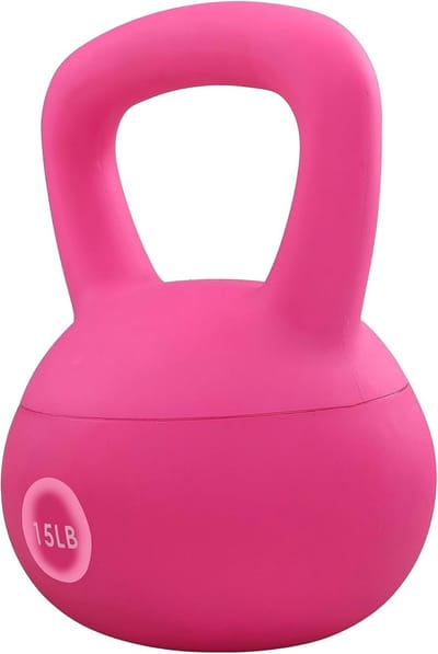 Zachte Kettlebells - Zee en Ijzer Zand Gevulde Gewichten voor Dames en Heren - Kleurgecodeerde Vinyl Kettlebells, Meerdere Maten