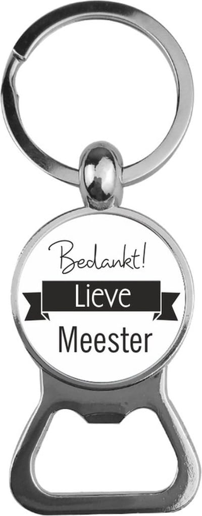 Bieropener Glas -  Bedankt Lieve Meester