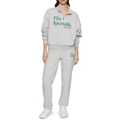 FILA Linthelles Highwaist Sweat Pants Light Grey Melange Taglia: XS | Pantaloni da tuta Outlet | Donna | Grigio