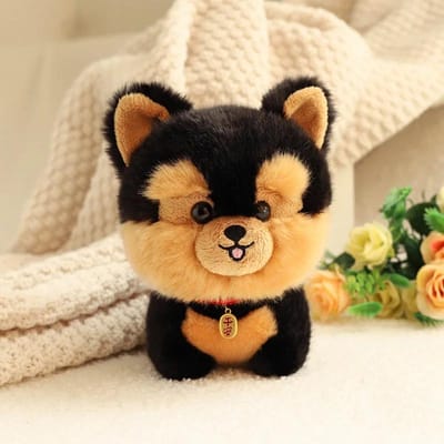 Huisdieren Levensechte Pluizige Puppy Zachte Pop Schattige Kleine Chow Pomeriaan Corgi Yorkie Knuffels met Bedel Cadeau voor Meisje 20cm
