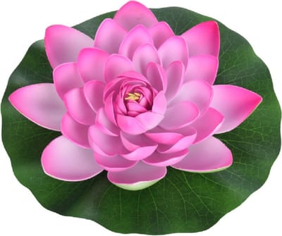 Drijvende kunst waterlelie bloemen - roze - D18 cm - Vijver decoratie - Nep bloemen - Waterlelies