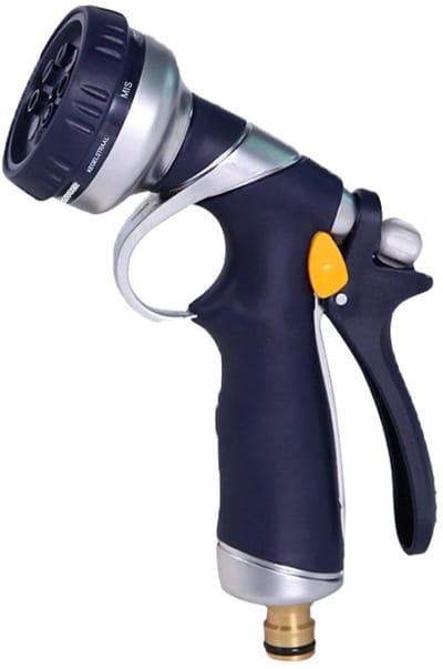 GELLDG sproeikop - broespistool - spuitpistool voor tuinslang - metalen constrcutie - met soft-grip handvat - Geschikt voor gazons en tuinen, autowassen, tuinbesproeiing en reiniging