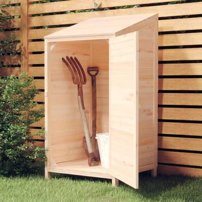 Tuinschuur - Opbergkast Buiten - Tuinspullen Opbergen - Robuust Dennenhout - 55 x 52 x 112 cm - Houtkleur