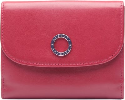 Esquire Leren portemonnee Athena Lady Clip Wallet Red donkerrood