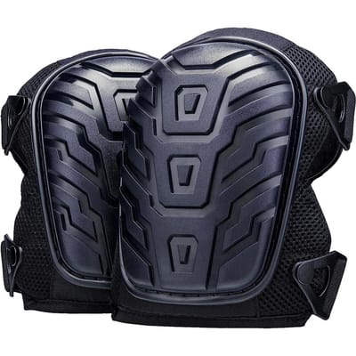 Genouillères Professionnelles Pour le Travail 1 Paire Hommes Femmes Jardinage Construction Avec Coussin Épais en Gel Confortables Durables L noir