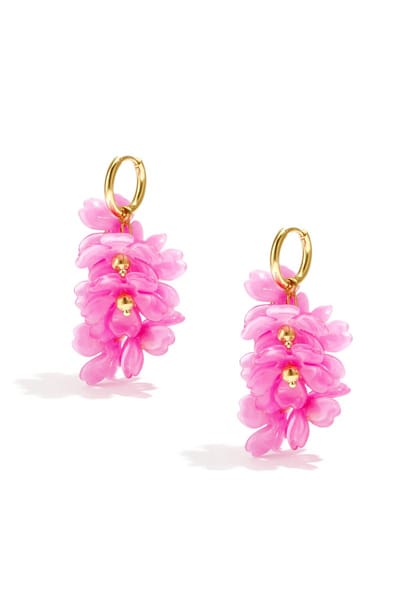 Bijoutheek Oorhangers Zomer Bloemen Tros Rose
