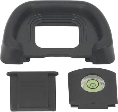 Camera Oogschelp - Zoeker Accessoire - Fotografie Verbeteren - Met Ingebouwde Waterpas - 12 x 7 x 1 cm - Zwart