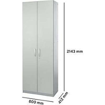 Schäfer Shop  Genius Vleugeldeurkast TETRIS SOLID, stalen romp, 5 ordnerhoogten, b 800 mm, afsluitbaar, lichtgrijs/blank aluminium